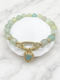 Pulsera Serenity · Ágata Verde Agua