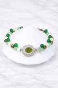 Pulsera Trinity Esmeralda Vital con aventurina, esmeralda, pirita - Gaia Lux